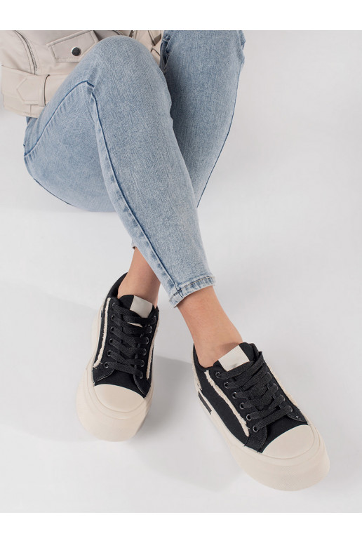 -valge värv Naiste kingad platvormiga