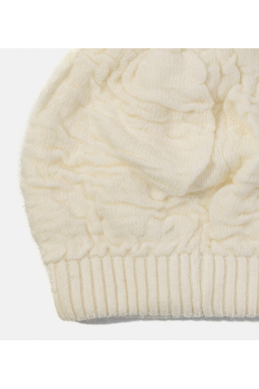 Isis naiste ecru müts pompooniga