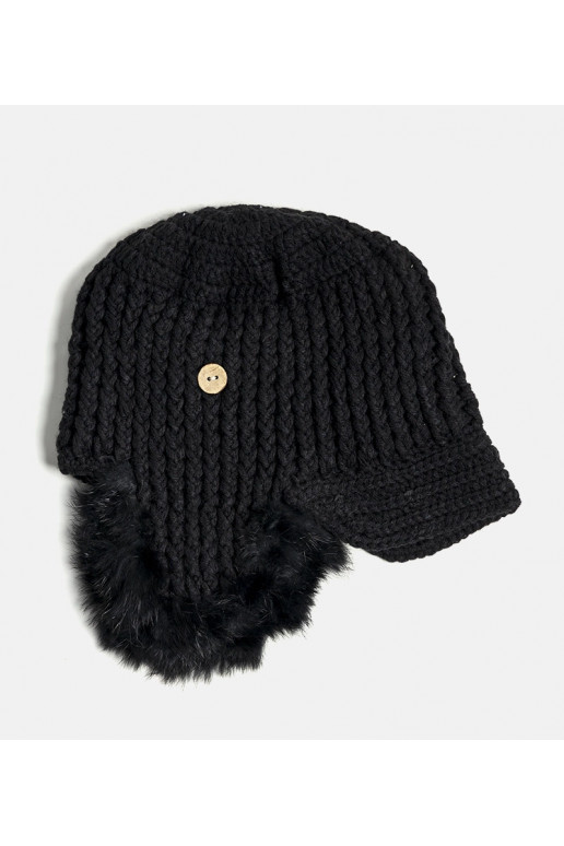 Must kõrvaklappidega Zora müts