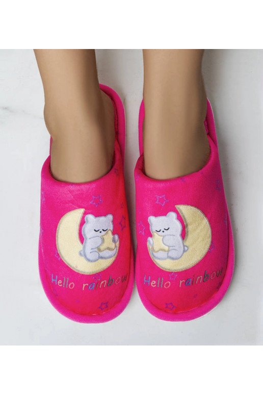 Neoonroosad pehmed vikerkaarekuu sussid Neoonroosad pehmed vikerkaarekuu sussid