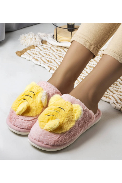 Bee roosad ja kollased pehmed sussid