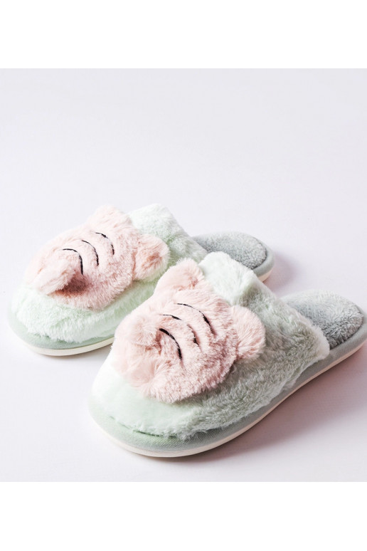 Mesirohelised ja roosad pehmed sussid