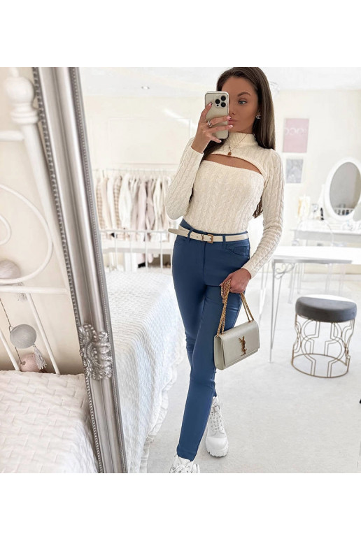 Benicio sinised vahatatud püksid Benicio sinised vahatatud püksid