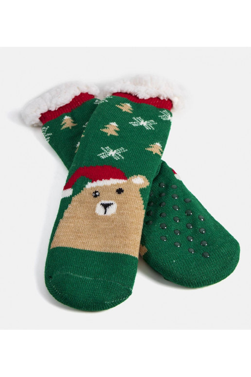 Rohelised soojad sokid Teddy Bear Challiga