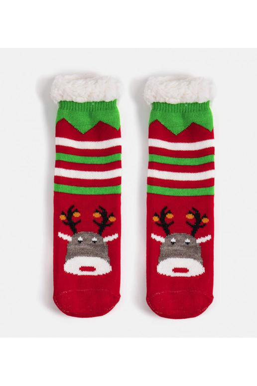 Punased soojad sokid Reindeer Challiga