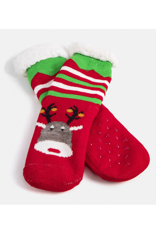 Punased soojad sokid Reindeer Challiga