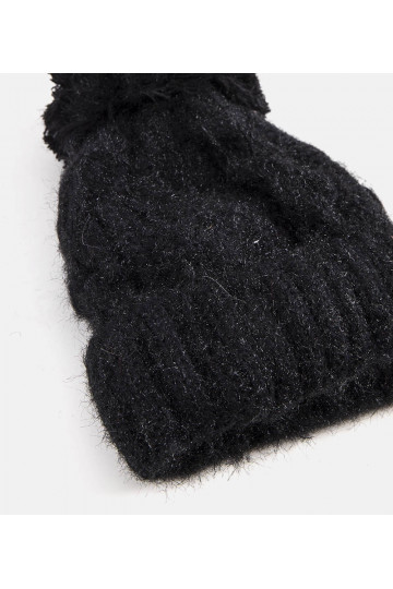 Karloti Must Pompom Müts 2