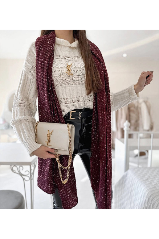 Khalil Burgundia täpiline sall Khalil Burgundia täpiline sall