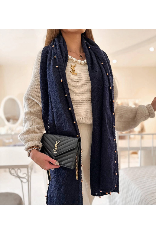 Meresinine rätik kuldsete helmestega... Meresinine rätik kuldsete helmestega...