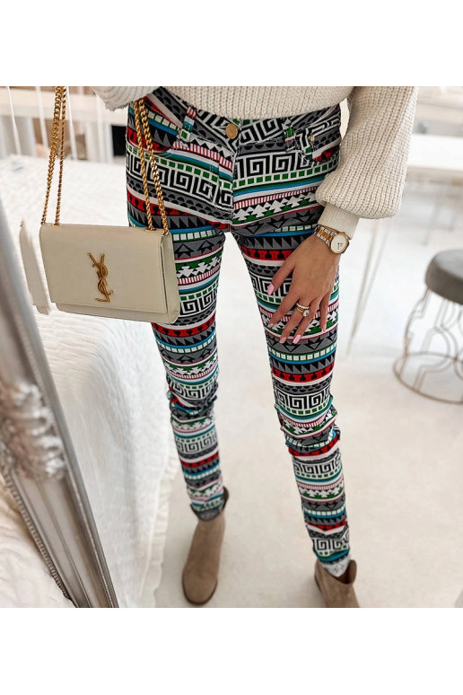 Mitmevärvilised mustriga Massé püksid