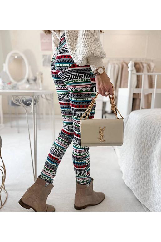 Mitmevärvilised mustriga Massé püksid