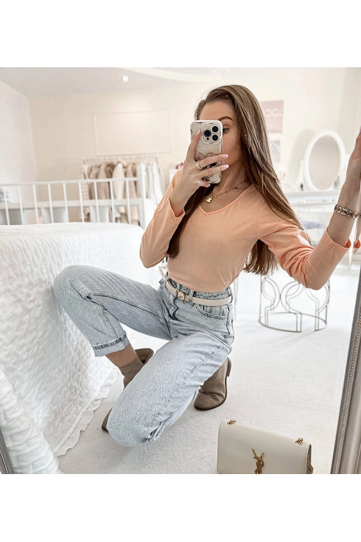 Roosa Langlais V-kaelusega pikkade...