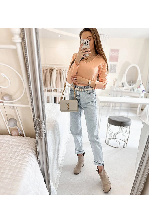 Roosa Langlais V-kaelusega pikkade...