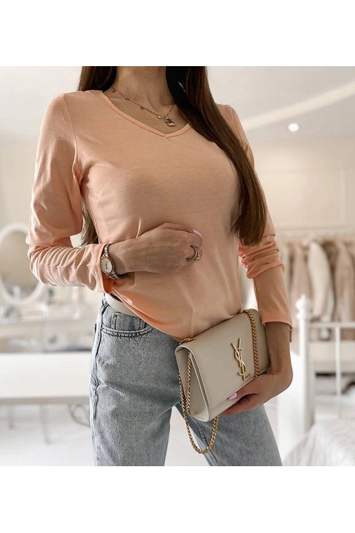 Roosa Langlais V-kaelusega pikkade...