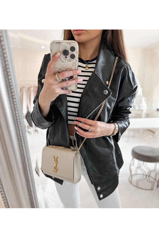 Must biker jope, öko-nahk, Quennel