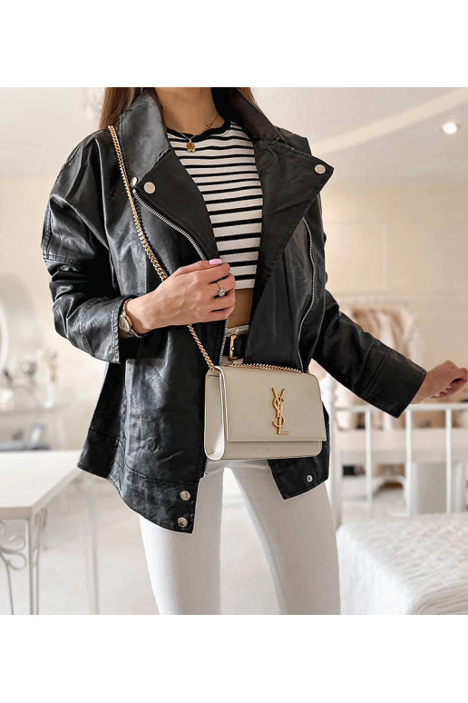 Must biker jope, öko-nahk, Quennel