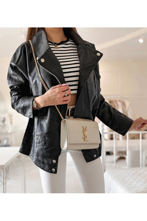 Must biker jope, öko-nahk, Quennel