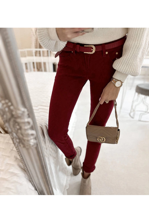 Burgundia Chevrette kangast püksid