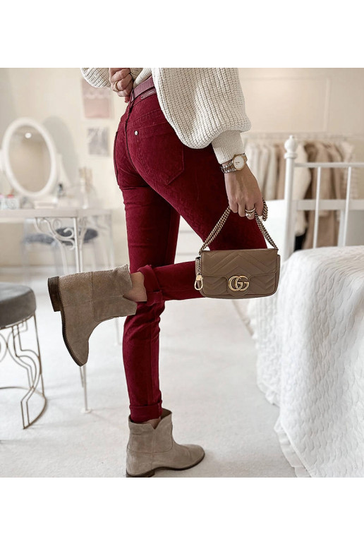 Burgundia Chevrette kangast püksid