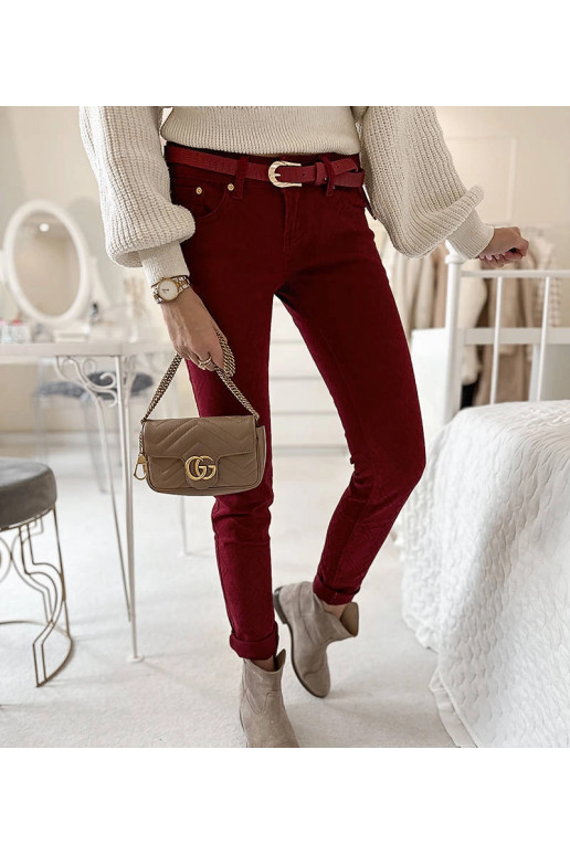 Burgundia Chevrette kangast püksid