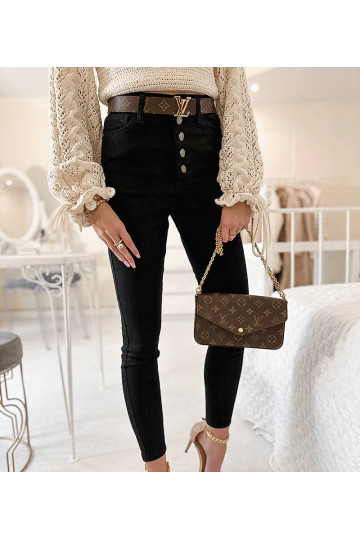 Mustad kõrge vöökohaga slim...