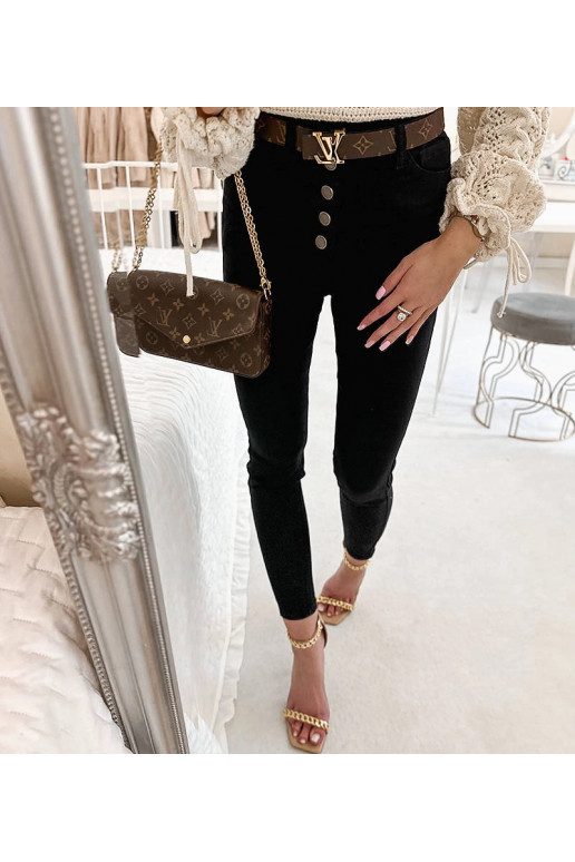 Mustad kõrge vöökohaga slim fit...