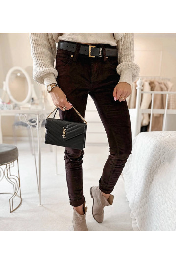 Pruunid Lauzier kangast püksid