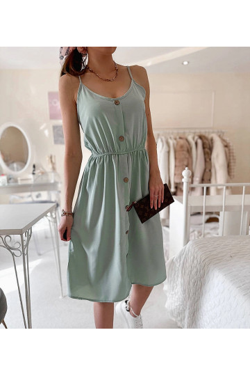 Roheline rihmaga kleit Aubin