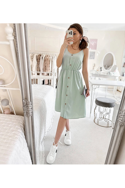 Roheline rihmaga kleit Aubin