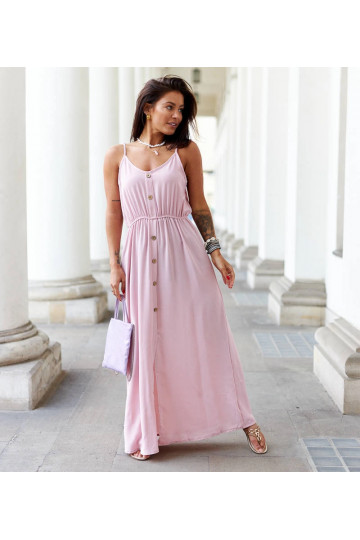 Roosa pikk kleit lõhikuga...