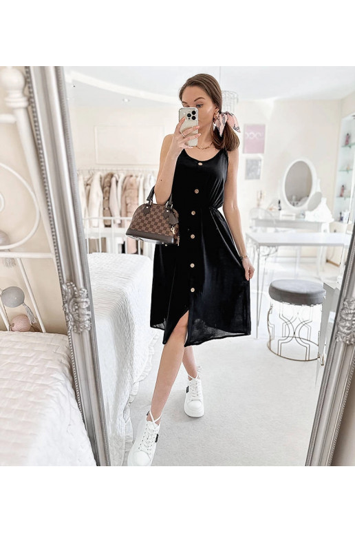 Must õlapaelteta kleit Plaisance