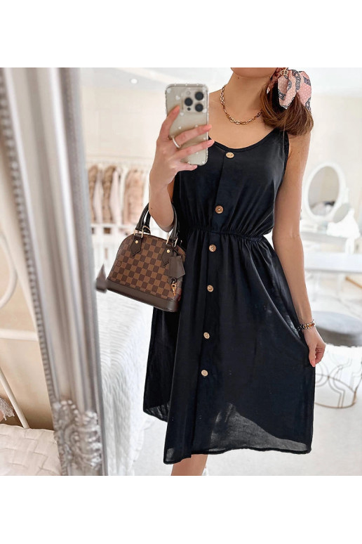 Must õlapaelteta kleit Plaisance