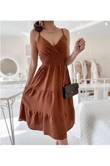 Pruun laienev kleit Yvon