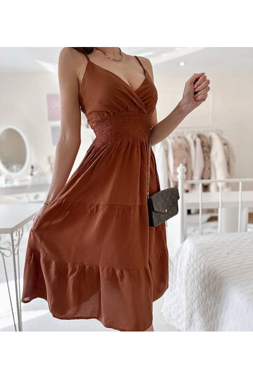 Pruun laienev kleit Yvon