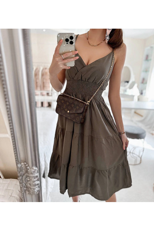 Roheline laienev kleit Yvon