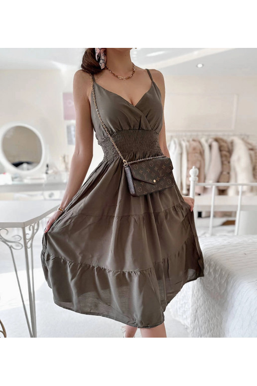 Roheline laienev kleit Yvon