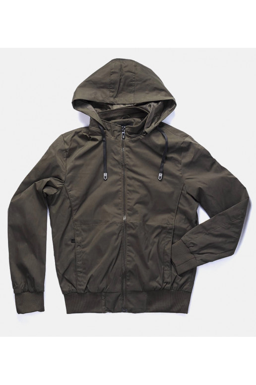 Roheline meeste Brault kapuutsiga...