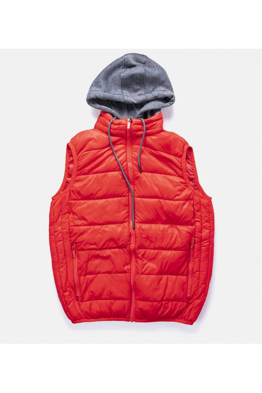 Punane dressipluusi kapuutsiga vest Avar