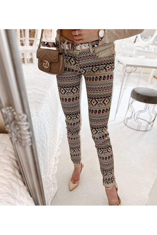 Beeži mustriga Lévesque püksid Beeži mustriga Lévesque püksid