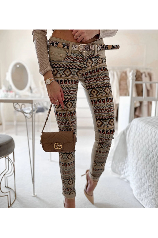 Beeži mustriga Lévesque püksid Beeži mustriga Lévesque püksid