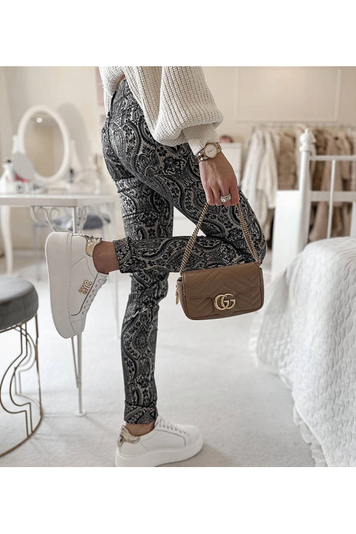 Alia mustad ja grafiidist naiste püksid Alia mustad ja grafiidist naiste püksid