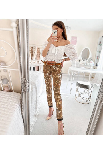 Beežid püksid kuldse...