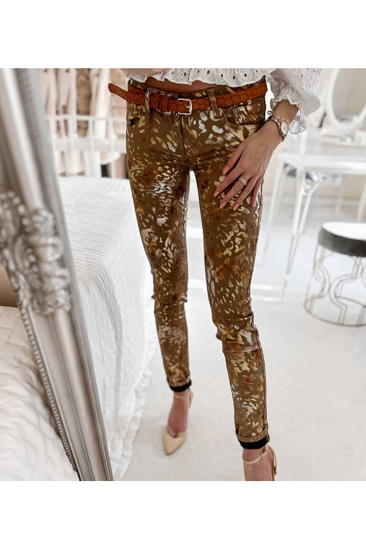 Beežid püksid kuldse leopardimustriga... Beežid püksid kuldse leopardimustriga...