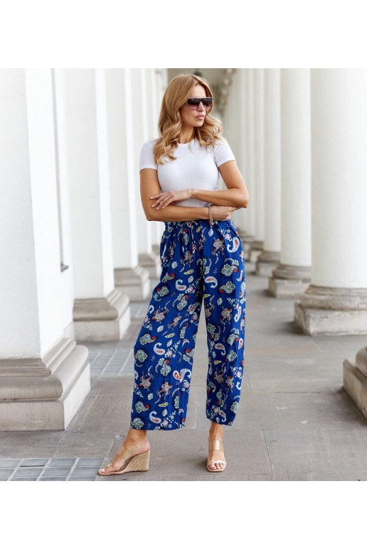 Palermo sinised lillelised laiad püksid Palermo sinised lillelised laiad püksid