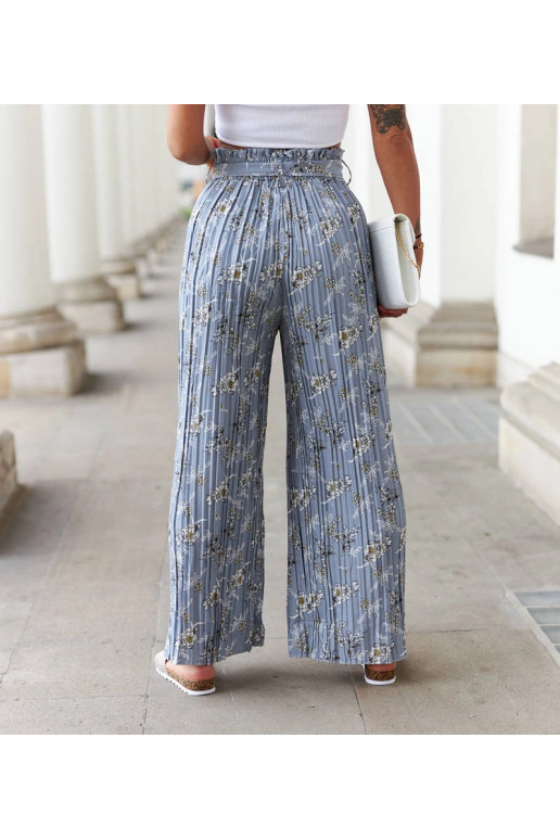 Sinised laiad plisseeritud püksid Manlio Sinised laiad plisseeritud püksid Manlio