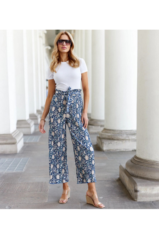 Sinised plisseeritud püksid Macognano