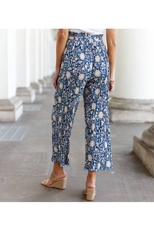 Sinised plisseeritud püksid Macognano