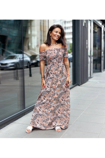 Venezia Orange Ruched kleit