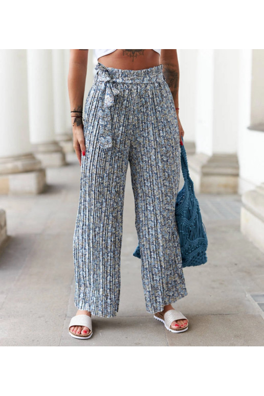 Sinised plisseeritud püksid Trevisano