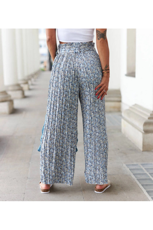 Sinised plisseeritud püksid Trevisano